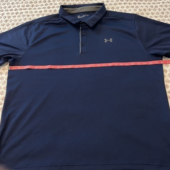 Under Armour Heat Gear Loose Fit Size 3XL
Short Sleeve Polo Golf Shirt Blue Gray - Picture 6 of 12